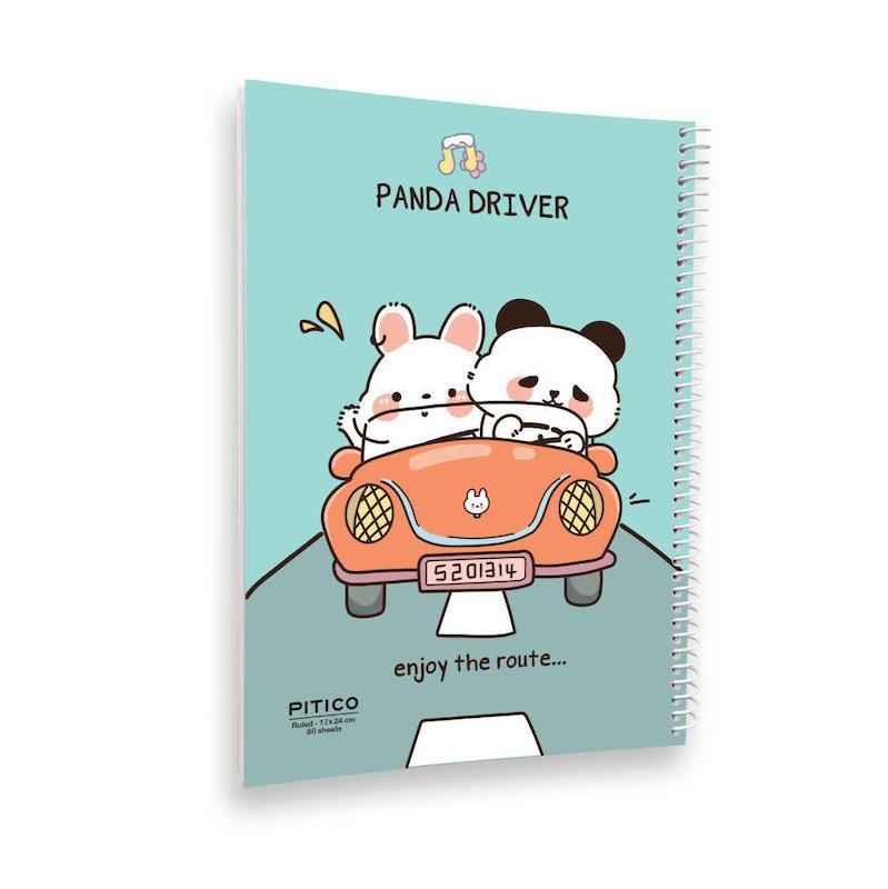 دفتر خط دار مجلد ۸۰ برگ kawaii طرح ۶