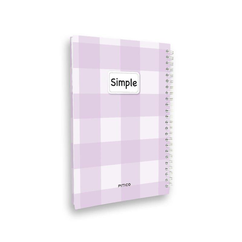 دفتر خط دار جلد سخت ۱۰۰ برگ simple طرح ۱