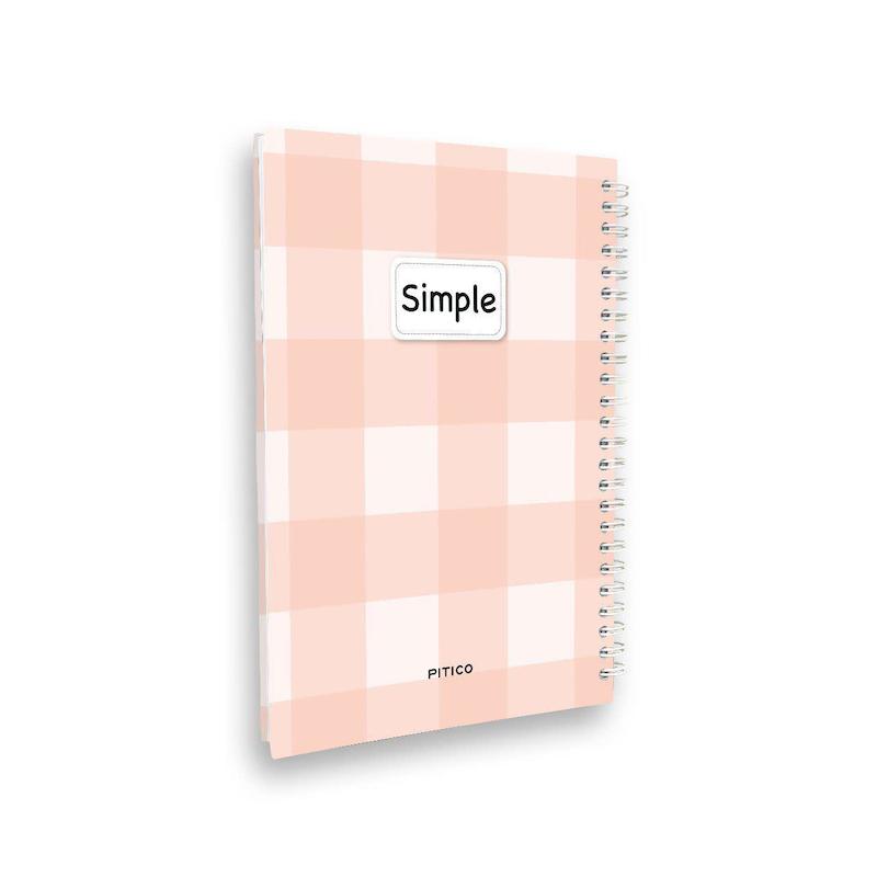 دفتر خط دار جلد سخت ۱۰۰ برگ simple طرح ۳