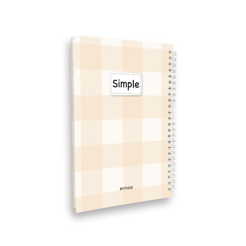 دفتر خط دار جلد سخت ۱۰۰ برگ simple طرح ۴