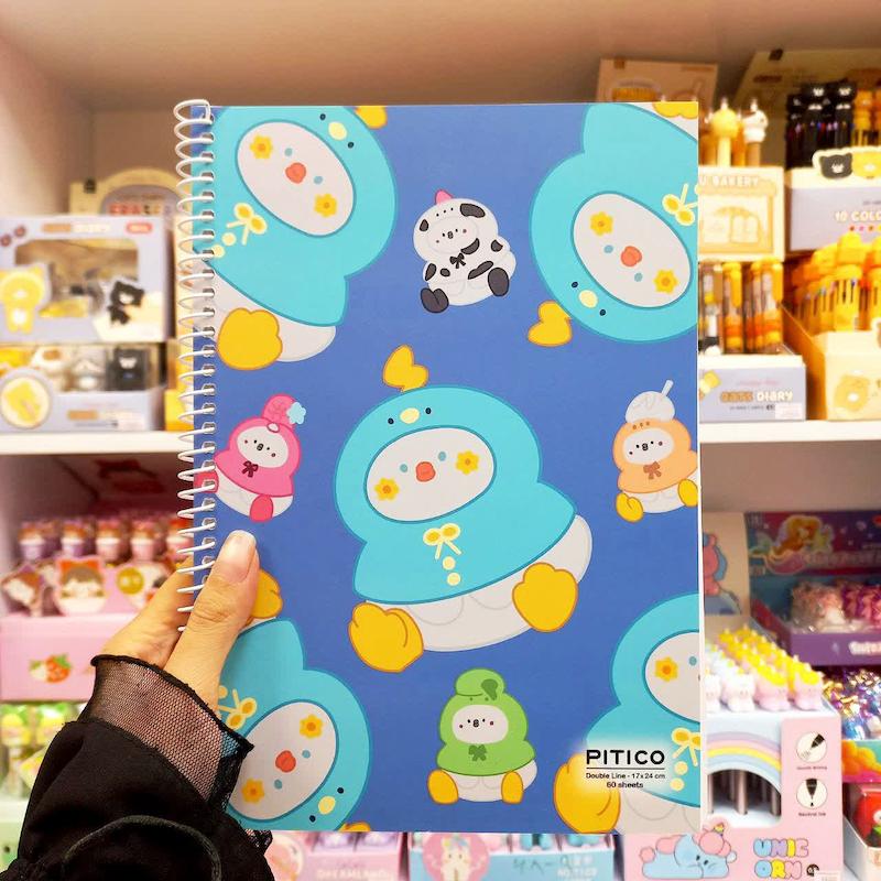 دفتر زبان دو خط ۶۰ برگ molang طرح ۵