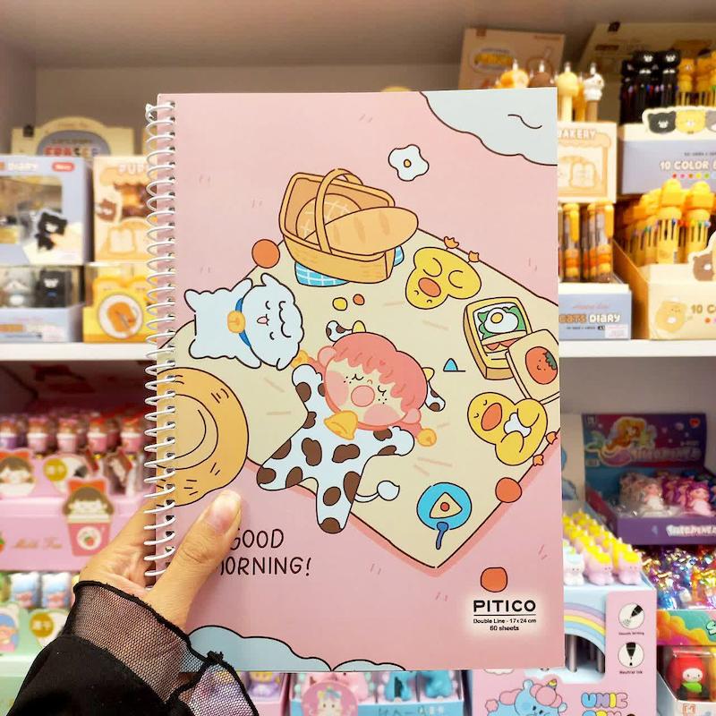 دفتر زبان دو خط ۶۰ برگ molang طرح ۷
