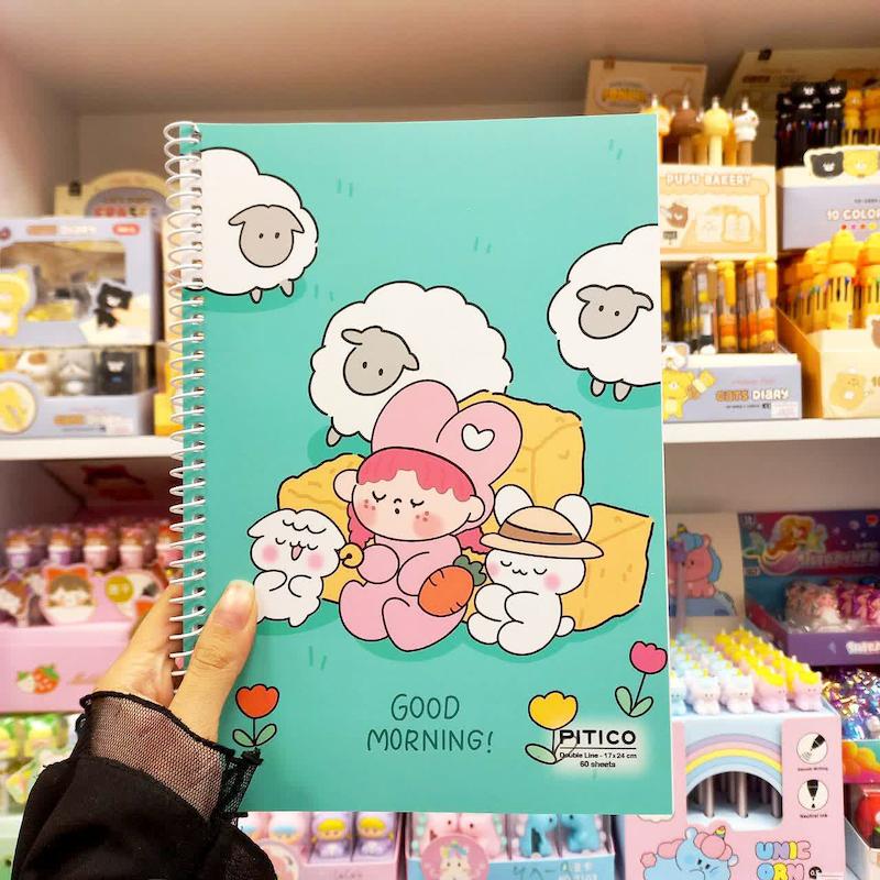 دفتر زبان دو خط ۶۰ برگ molang طرح ۸
