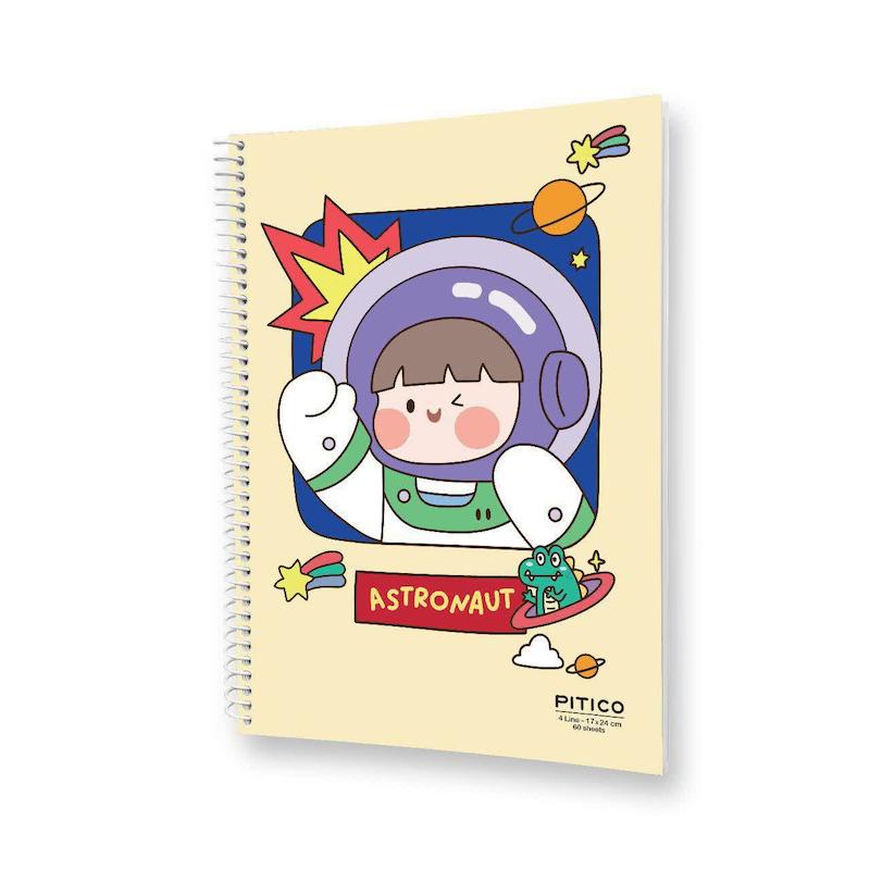 دفتر زبان چهار خط ۶۰ برگ character طرح ۴