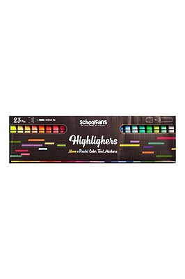 هایلایتر (Highlighter) 23 رنگ اسکول فنس (schoolfans) - مدل بلک ادیشن (Black Edition)