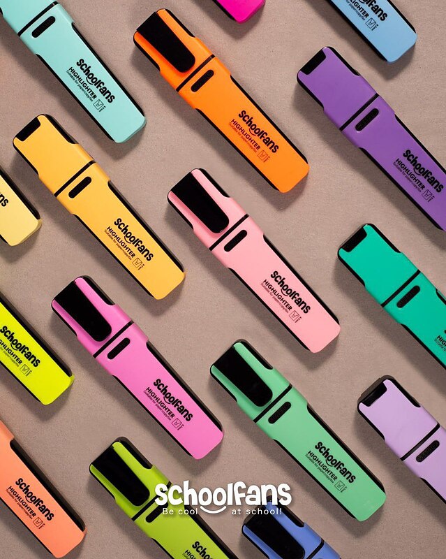 هایلایتر (Highlighter) 23 رنگ اسکول فنس (schoolfans) - مدل بلک ادیشن (Black Edition)