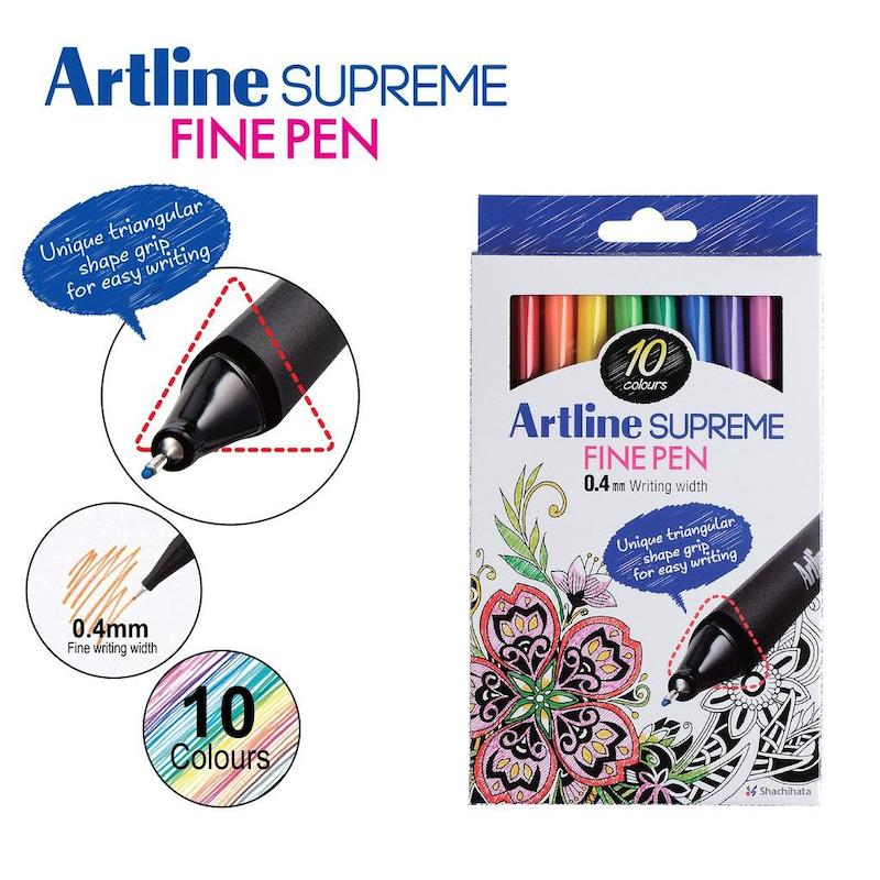 روان نویس نوک نمدی ۱۰ رنگ آرتلاین ژاپن