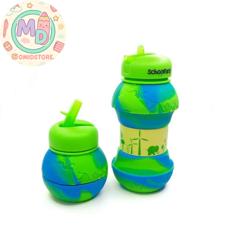 قمقمه سیلیکونی تاشو کره زمین اسکول فنس