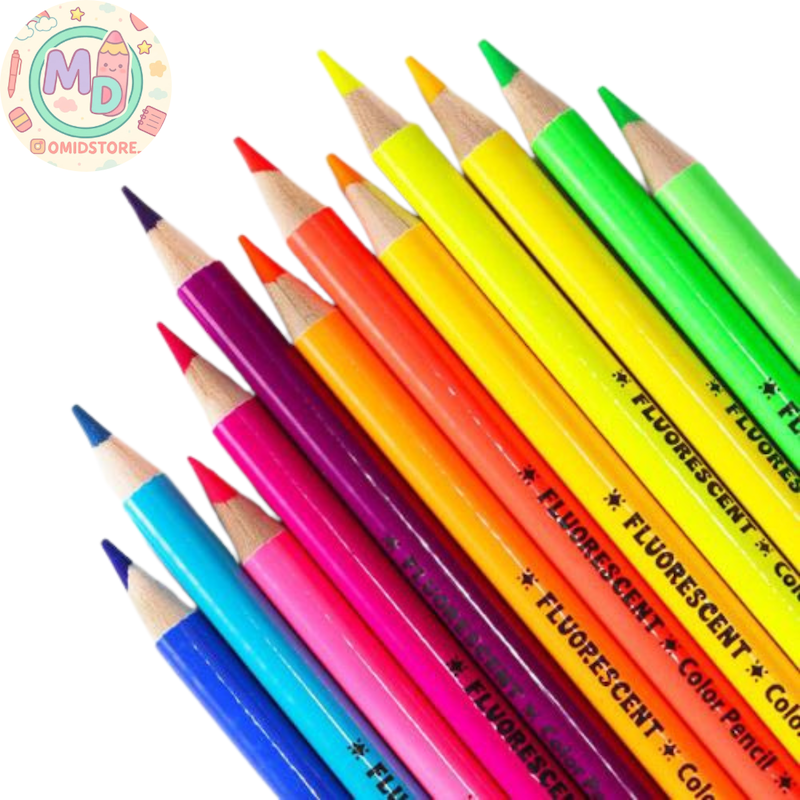مداد رنگی نئون ۱۲ رنگ تیانبوئن