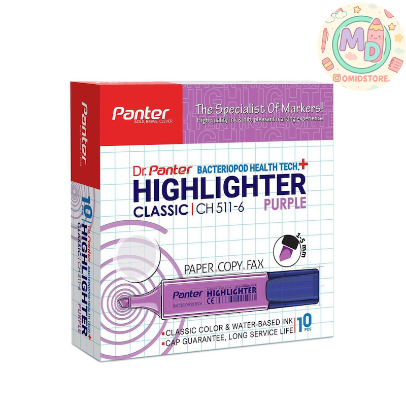 هایلایتر پنتر تک رنگ بسته ۱۰ عددی