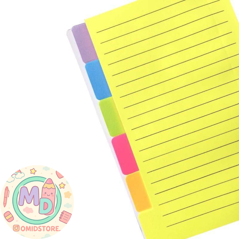 نوت استیک انیکس دار چسب از عطف(بغل) سایز (A5)