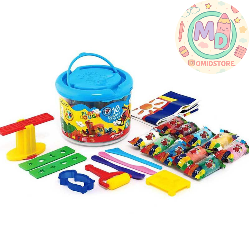 خمیر سطلی ۱۰ رنگ بزرگ آریا