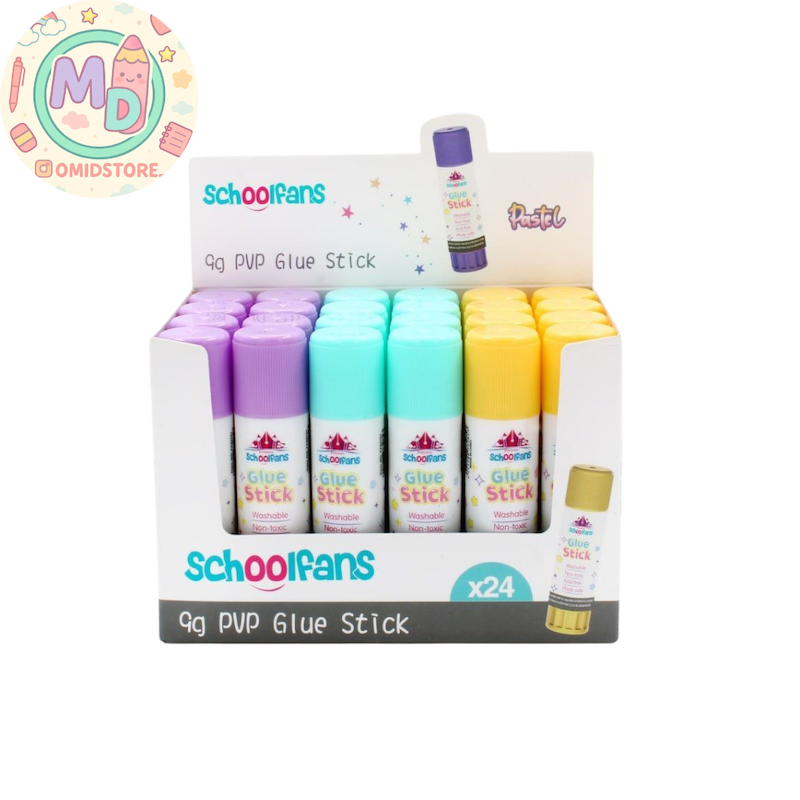 چسب ماتیکی ۹ گرمی اسکول فنس- عمده بسته 24 عددی
