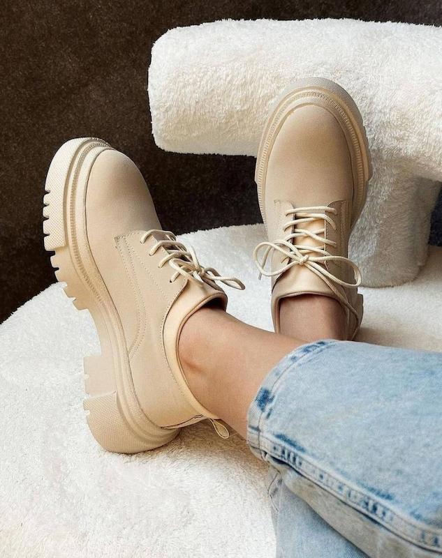 کالج بندی زنانه لژدار مدل آکسفورد | زیره سبک PU | پنج سانت کد ۹۳۴۵