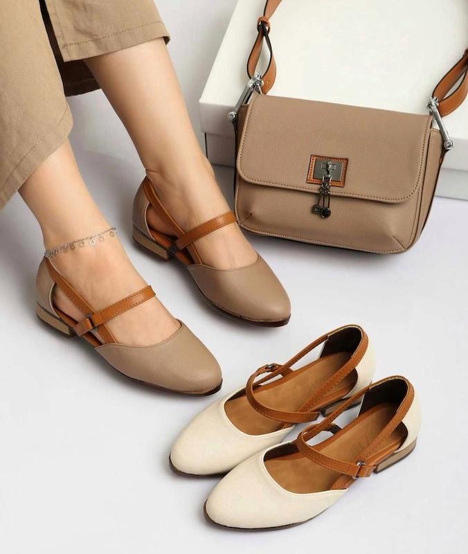 صندل کمربندی عروسکی زنانه شیک و راحت | مناسب محل کار، دانشگاه و مهمانی کد ۳۳۰