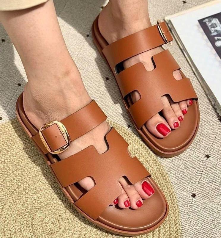 صندل زنانه مدل هرمس | فوق‌العاده راحت، شیک و مناسب استفاده روزمره کد ۹۸۵ 