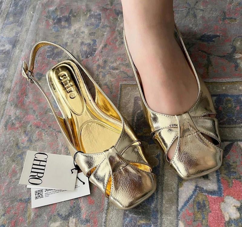 صندل زنانه ورنی طرحدار مدل چیرو | کد ۳۰۹