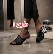 صندل پاشنه دار مجلسی زنانه نگین دوزی | ۸ طرح | پاشنه شیشه‌ای کد ۷۲۲۸