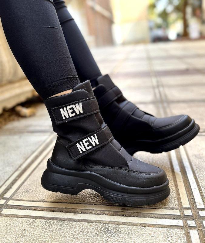 نیم بوت کاپشنی چسبی کد ۴۲۱۹