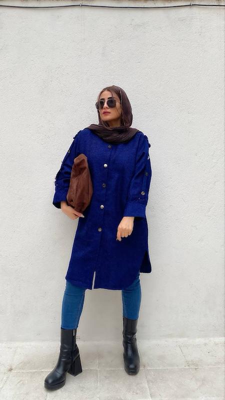 مانتو سایزبزرگ مخمل ماربل