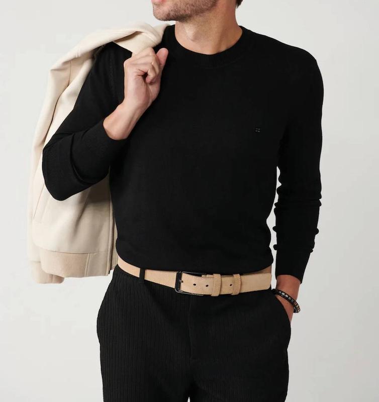 بلوز بافت یقه گرد مردانه 