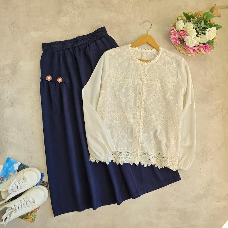 دامن کتان گرم بالا سمانه کد ۷۸۰