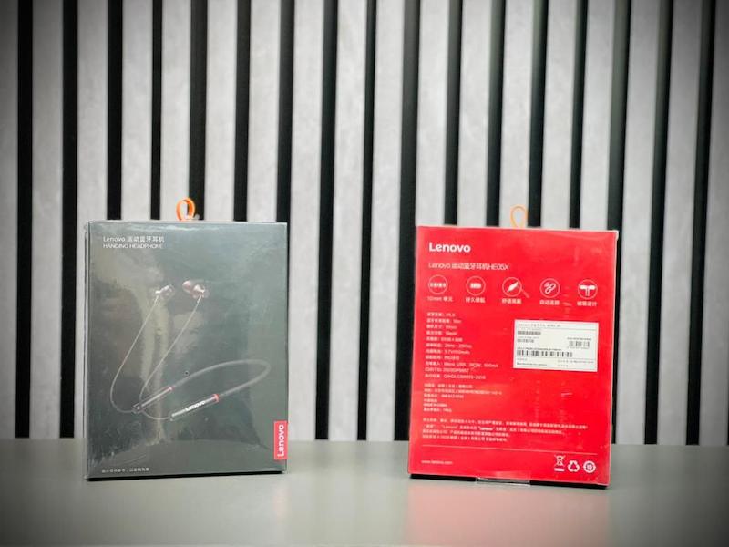 هدفون بی‌سیم گردنی لنوو Lenovo HE05X با میکروفون داخلی، طراحی ارگونومیک و بیس قدرتمند