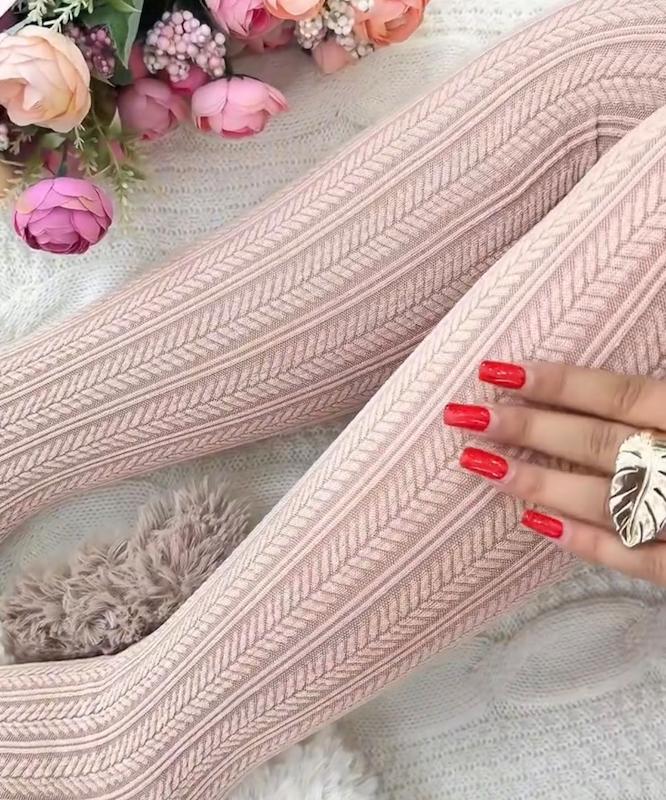 جوراب شلواری گندمی زمستانی بافت کد ۴۴۱۱