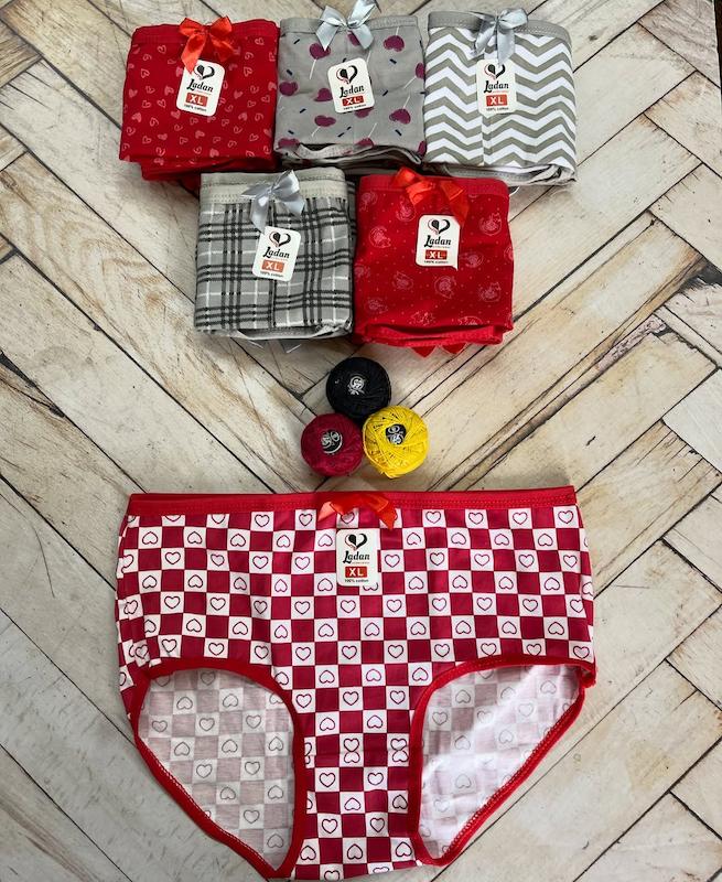 شورت نخ پنبه تم طوسی قرمز مارک لادن کد 1502