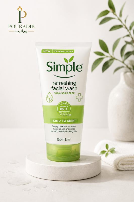شوینده صورت سیمپل مدل Refreshing Facial Wash حجم 150 میل