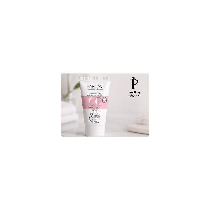 CC کرم فارماسی مدل Beauty Balm 9in1 رنگ Light یک محصول چندکاره برای آرایش روزانه است که به یکدست شدن ظاهر و رنگ پوست و پوشاندن نواقص ظاهری کمک می‌کند.  این محصول دارای بافت سبک و پوشش طبیعی بوده و برای افرادی که به دنبال آرایش روزانه با ظاهر طبیعی هستند گزینه مناسبی است.  طبق اطلاعات درج‌شده روی محصول، CC کرم فارماسی دارای SPF 25 بوده و حاوی ترکیباتی مانند روغن ماکادمیا، ویتامین C، ویتامین B3، عصاره جو دوسر، روغن آرگان، پروتئین ابریشم و کلاژن است.  رنگ Light برای تناژهای روشن پوست مناسب است.  ویژگی‌ها: • CC کرم 9 در 1 فارماسی • رنگ Light • کمک به یکدست شدن ظاهر پوست • کمک به اصلاح ظاهر رنگ پوست • پوشش سبک و طبیعی • مناسب آرایش روزانه • دارای SPF 25 • حاوی روغن ماکادمیا و روغن آرگان • حاوی ویتامین C و B3 • حاوی عصاره جو دوسر • حاوی پروتئین ابریشم و کلاژن  روش استفاده: مقدار مناسبی از CC کرم را روی پوست تمیز صورت قرار دهید و با انگشت، براش یا اسفنج آرایشی به صورت یکنواخت روی پوست پخش کنید.