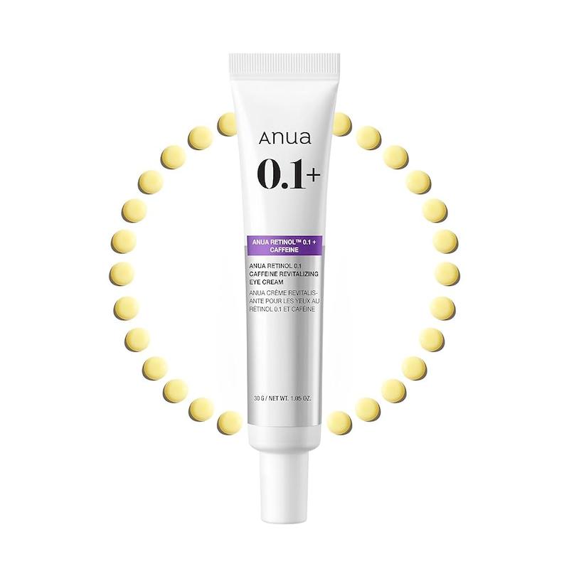 کرم دور چشم ضدچروک و تیرگی آنوا  ANUA Retinol 0.1 Caffeine Revitalizing Eye Cream