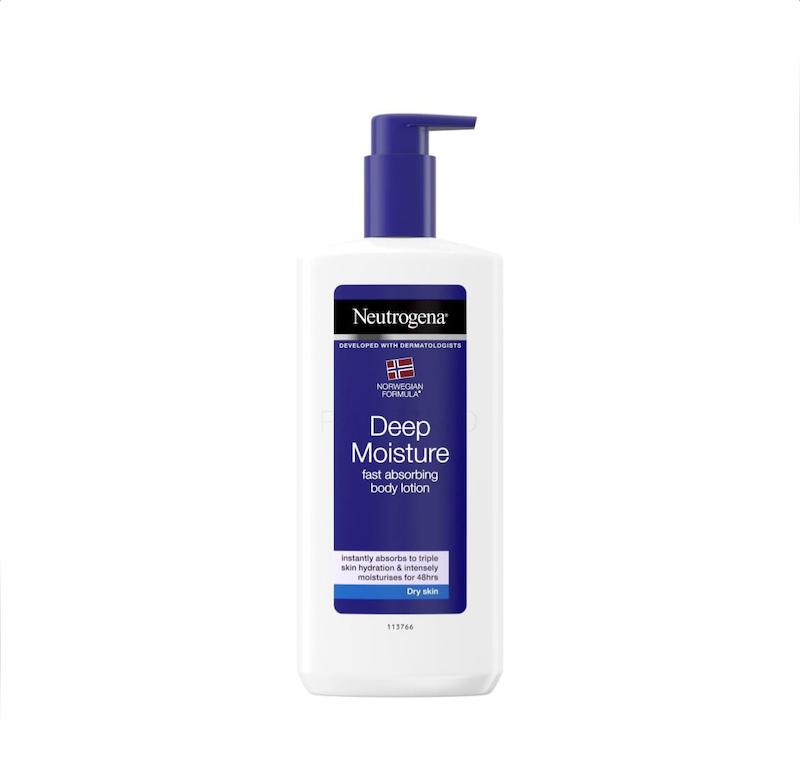 لوسیون بدن پوست خشک نیتروژنا  Neutrogena Deep Moisture Fast Absorbing Body Lotion Dry Skin