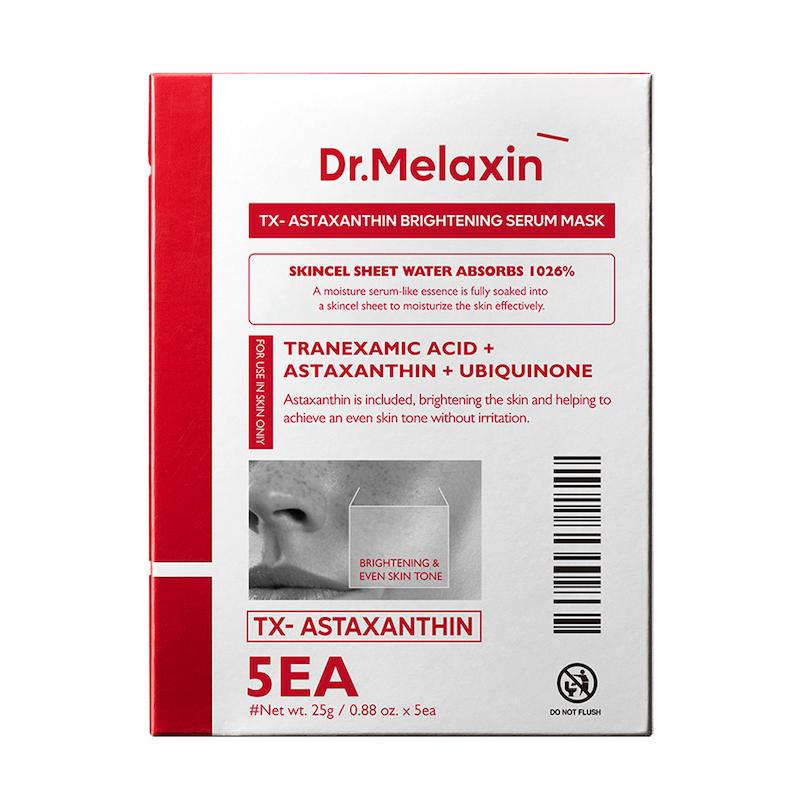 پک ماسک ورقه ای ضدلک و روشن کننده آستازانتین دکتر ملاکسین  Dr.Melaxin TX Astaxanthin Whitening Serum Mask Pack