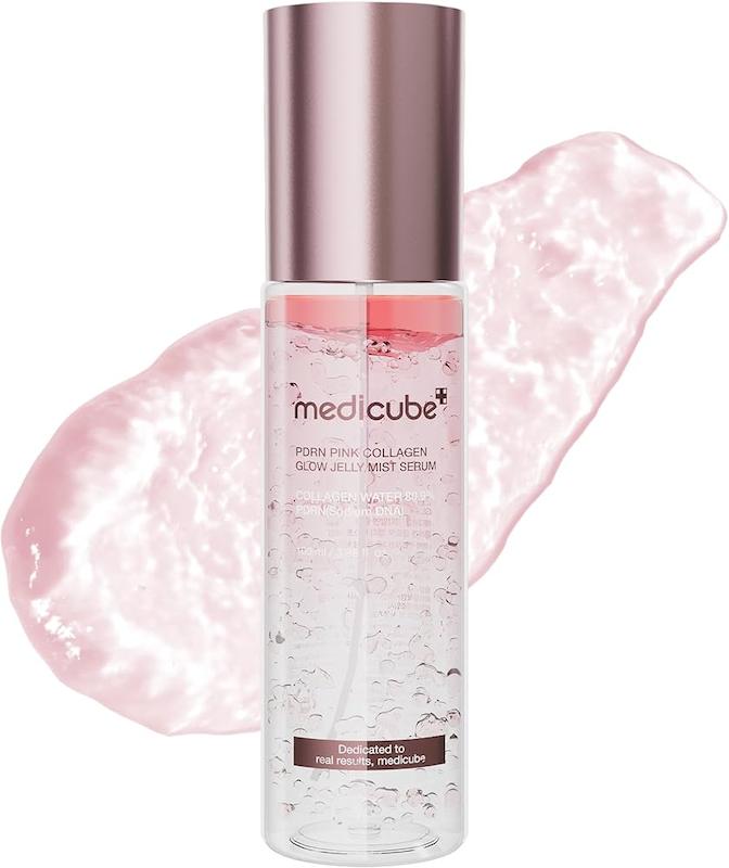 میست ژله‌ای درخشان کننده pdrn مدیکوب  MEDICUBE PDRN PINK COLLAGEN GLOW JELLY MIST