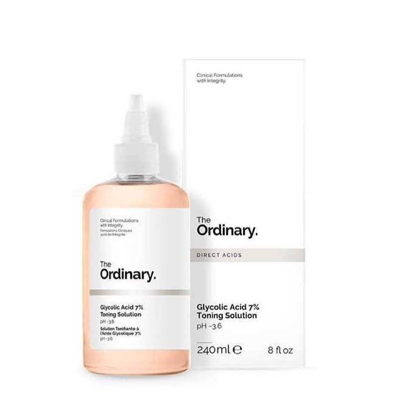 تونر گلیکولیک اسید 7% اوردینری حجم 240 میل لایه بردار و روشن کننده پوست The Ordinary Glycolic Acid 7% Toning Solution