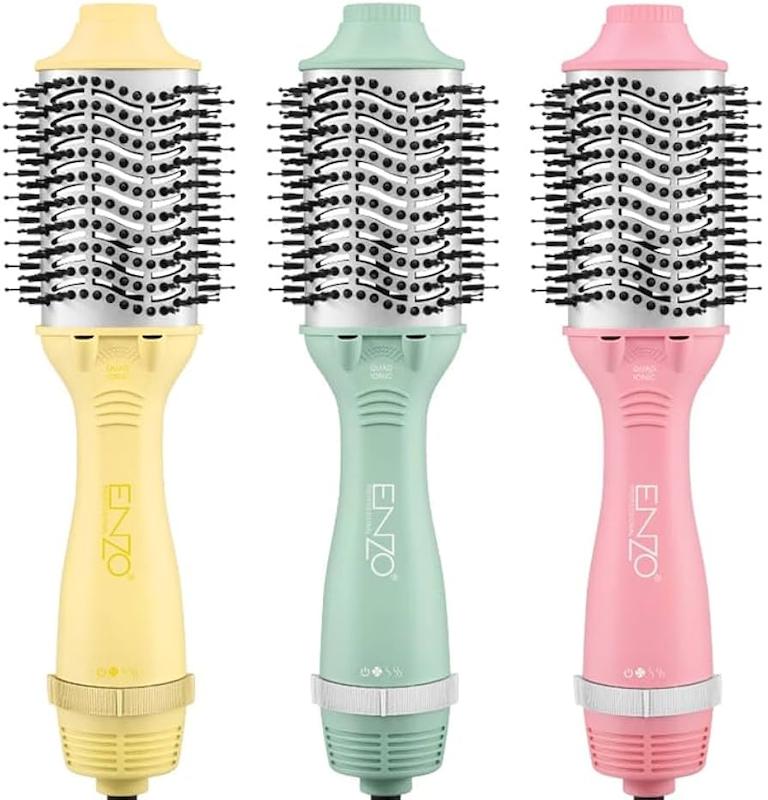 برس حجم دهنده موی ENZO EN-6210 سشوار، صاف کننده مو، سه کاره  ENZO EN-6210 Volumizing Blowout Brush 3-in-1 Hair Dryer, Straightener