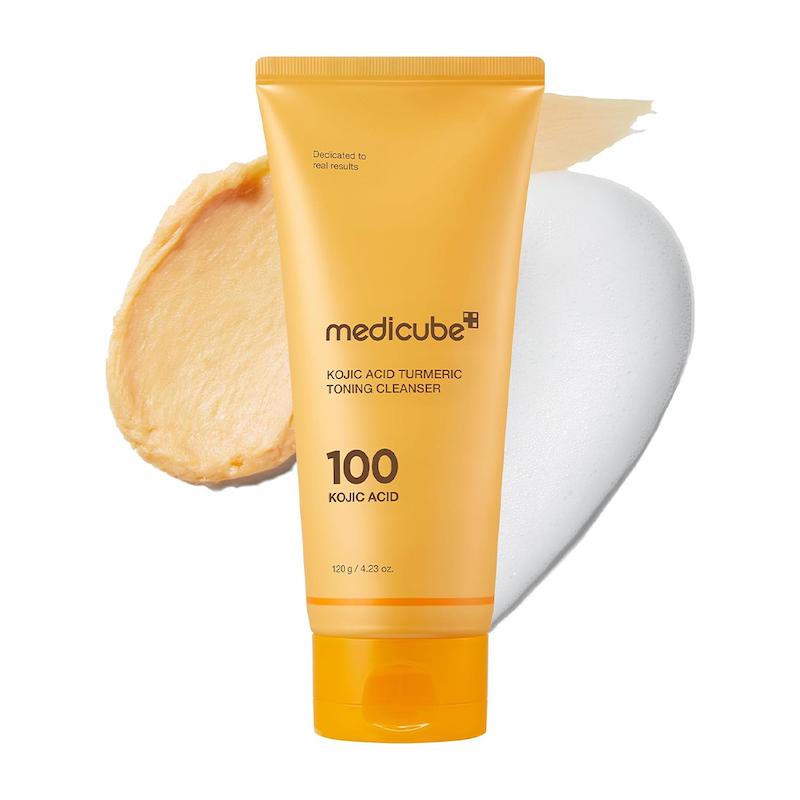 فوم شوینده کپسولی روشن کننده و تسکین دهنده کوجیک اسید و زردچوبه مدیکوب  Medicube Kojic Acid Turmeric Toning Cleanser