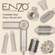 ست برس سشوار تاشو انزو ENZO EN 6208 - 8 عدد لوازم جانبی حالت دهنده مو  ENZO EN 6208 Foldable Hair Dryer Brush Set – 8 Accessories Styling Kit