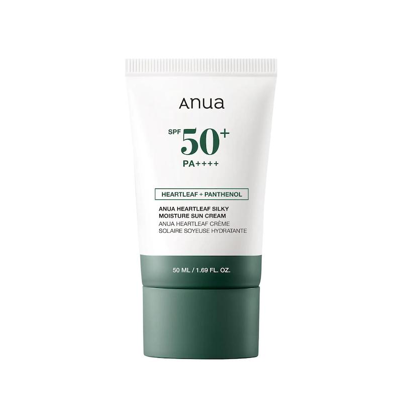 کرم ضد آفتاب مرطوب کننده و تسکین دهنده ابریشمی آنوا هارتلیف  Anua Heartleaf Silky Moisture Sun Cream