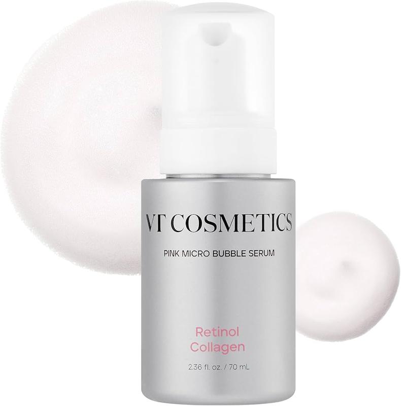 سرم میکرو حباب صورتی رتینول کلاژن جوانساز و روشن کننده  VT Cosmetics Retinol Collagen Pink Micro Bubble Serum