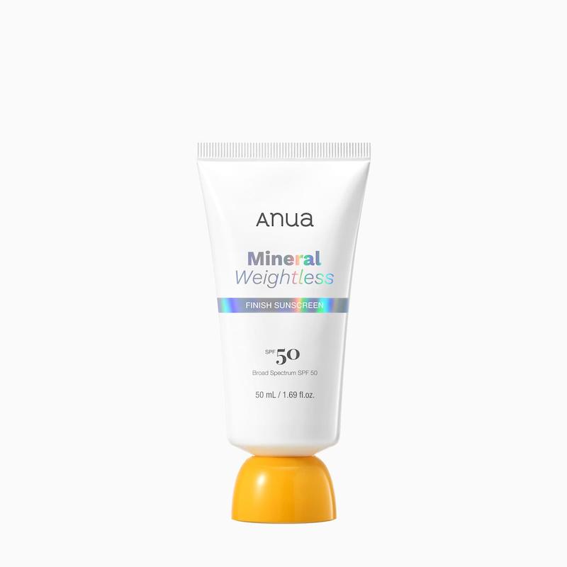 ضدآفتاب مینرال ویتلس آنوا بی رنگ  anua Mineral Weightless Finish Sunscreen