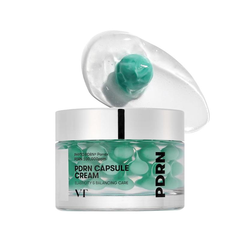 کرم کپسولی PDRN 100 وی تی کازمتیک جوانساز قوی،ضدچروک و ترمیم کننده  VT COSMETICS PDRN Capsule Cream 100, Hydrating Face Moisturizer