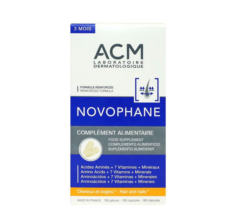 کپسول ضد ریزش و سفیدی مو نووفن ای سی ام  ACM Skin Beauty Gift Novophane Food Supplement Capsules