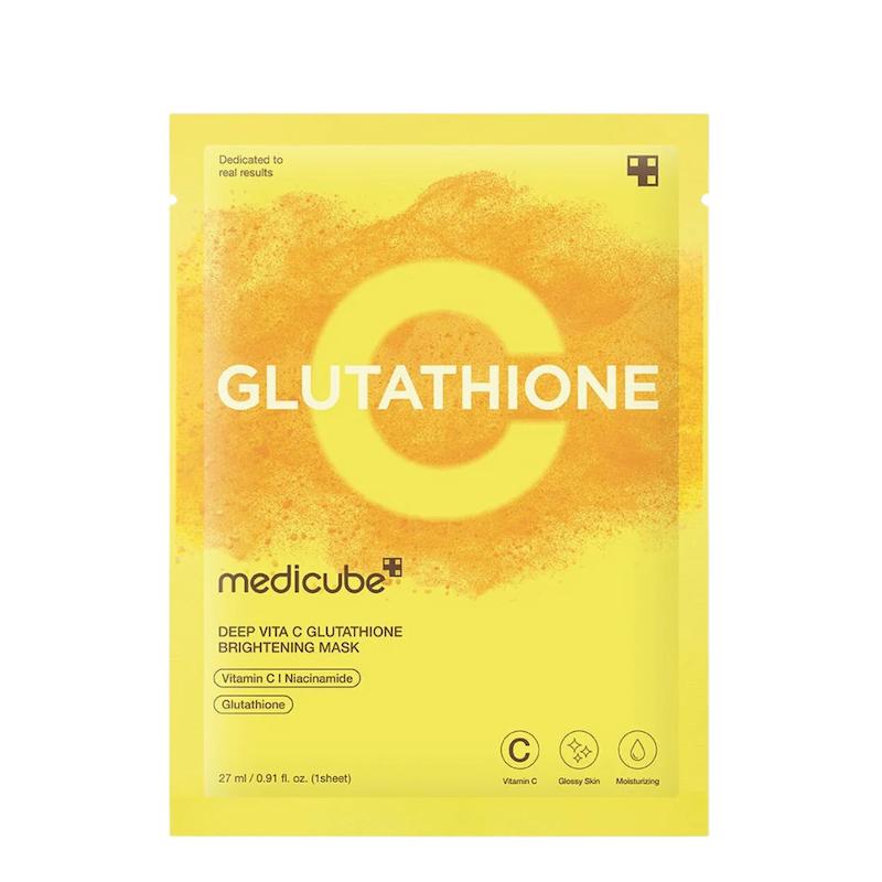 ماسک ورقه‌ای روشن‌کننده و ضدلک مدیکوب  MEDICUBE Deep Vita C Glutathione Brightening Mask