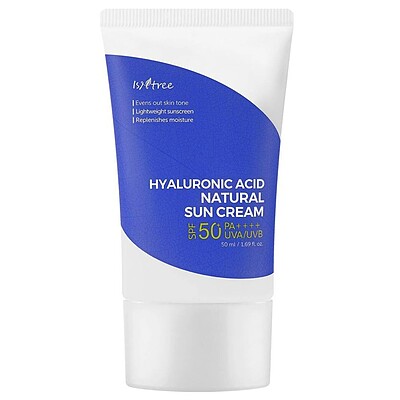 کرم ضدآفتاب و مرطوب‌کننده فیزیکی هیالورونیک اسید ایزنتری IsNtree Natural Sun Cream