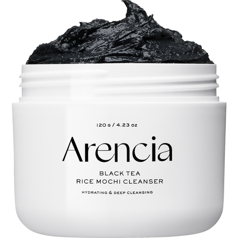 فوم شوینده صورت آرنسیا مدل چای سیاه و برنج پاکسازی عمیق و کنترل چربی پوست  Arencia Black Tea Rice Mochi Cleanser