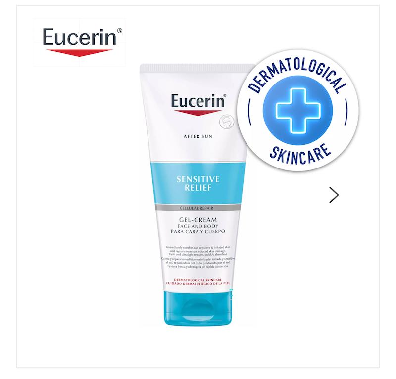 ژل‌کرم افترسان اوسرین ترمیم سلولی و تسکین‌دهنده پوست بعد از آفتاب  Eucerin After Sun Sensitive Relief Gel-Creme Face & Body