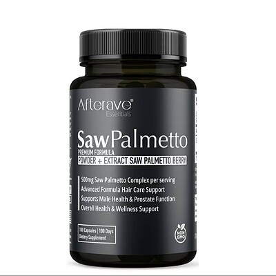 قرص مکمل ضد ریزش مو سائوپالمتو افترایو (قطعی‌ترین مکمل جلوگیری از ریزش موی هرمونی و ارثی)  Saw Palmetto Premium, Scalp Health For Optimal Hair Growth, 