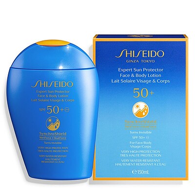 لوسیون ضد آفتاب ضد چروک شیسیدو با SPF 50 حجم 150 میل Shiseido Ultimate Sun Protector Lotion SPF 50+ Sunscreen